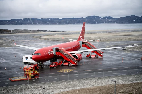 Air Greenland Airbus A330 (GL) on the airport apron.