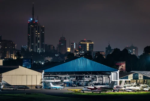 Air Kenya (4E) aircraft on the apron.