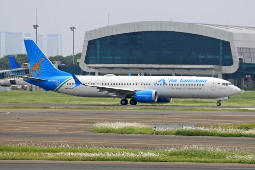 Air Tanzania (TZ) aircraft on the apron.