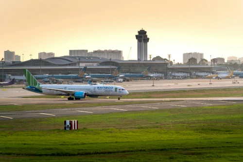 Bangkok Airways (PG) aircraft on the apron.