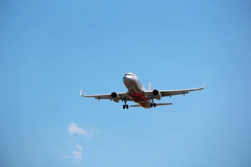 A Caribbean Airlines Airbus A320 is approaching for landing.