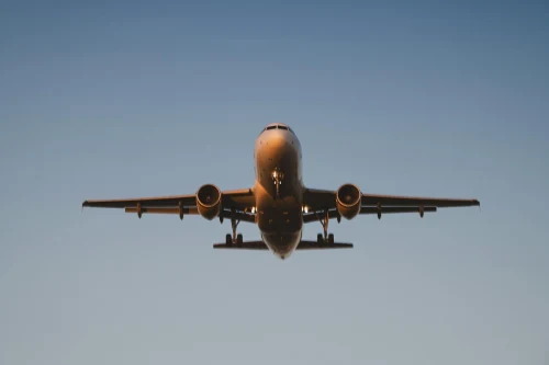 A Fast Air Boeing 737 is approaching for landing.