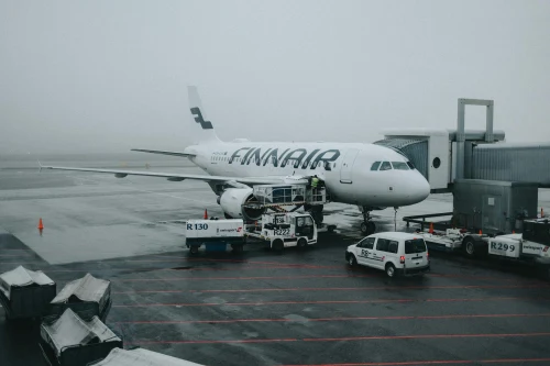 Finnair (AY) aircraft on the apron.