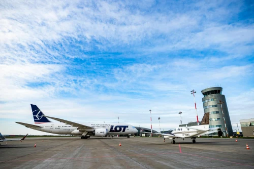 Lot Polish Airlines (LO) aircraft on the apron.