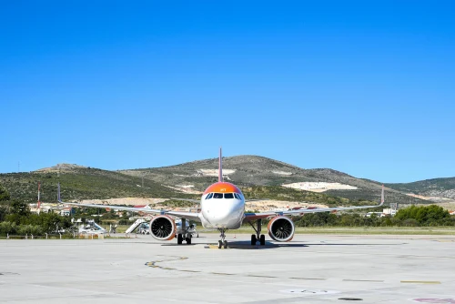 Smartwings Airbus A320 (OK) on the airport apron.