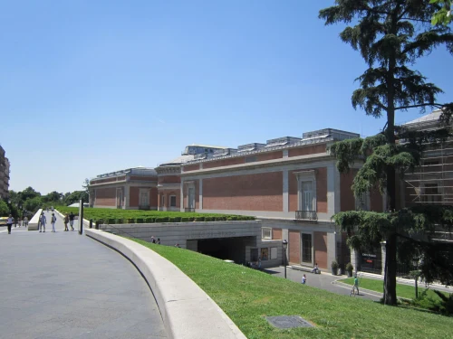 The Prado Museum in Madrid, Spain captured on a sunny summer day. Explore the iconic cultural destination