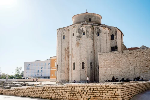 St Donatus Church in Zadar, Croatia, a remarkable historical landmark under a clear sky